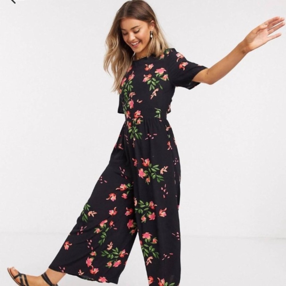 ASOS Floral Black Jumpsuit